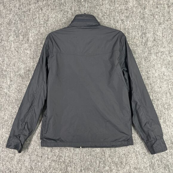 RVCA Windbreaker Mens S Black Stow Hood Full Zip Shell Skater Streetwear Bomber - Picture 2 of 8